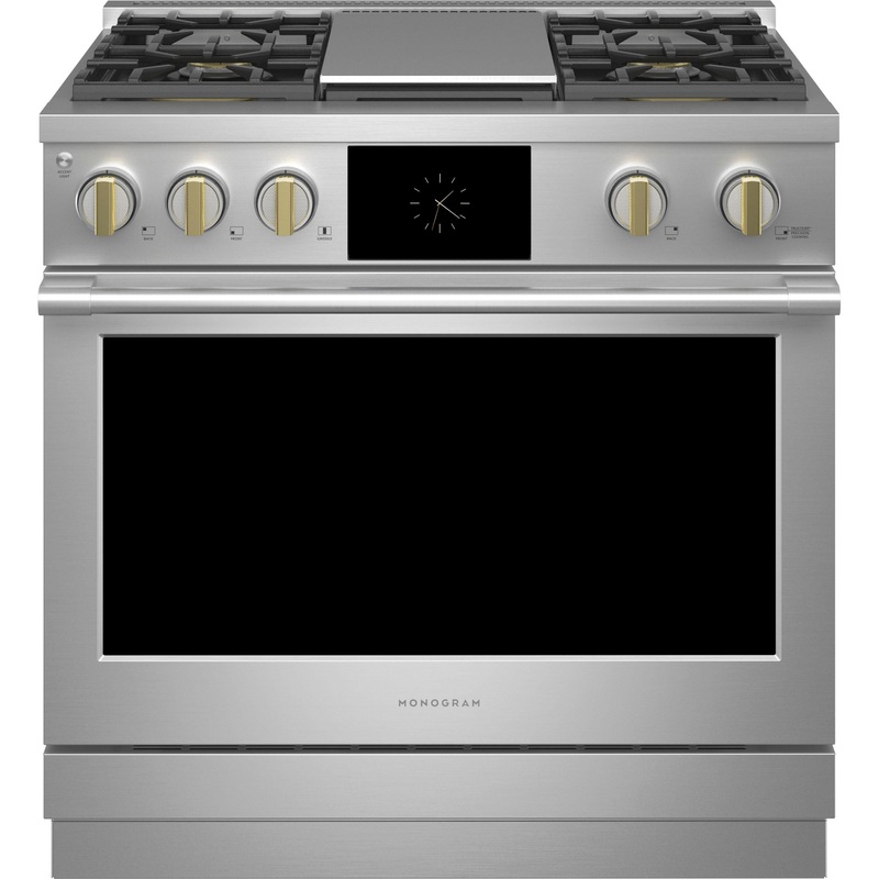 Monogram ZDP364NDTSS Monogram 36″ Dual-Fuel Professional Range With 4 Burners And Griddle (Natural Gas)