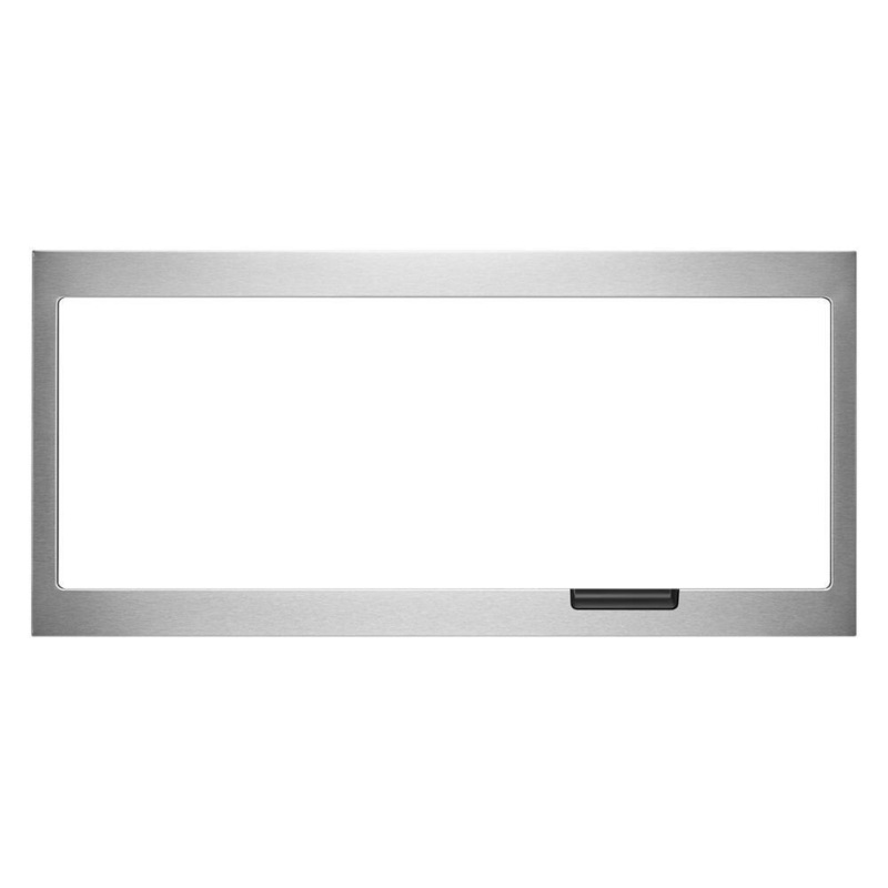 Whirlpool W11451314 Built-In Low Profile Microwave Slim Trim Kit With Pocket Handle, Stainless Steel