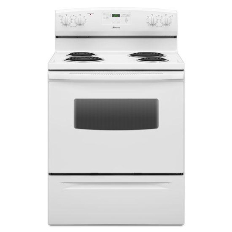 Amana ACR4530BAW 30-inch Amana Electric Range with Self Clean – white