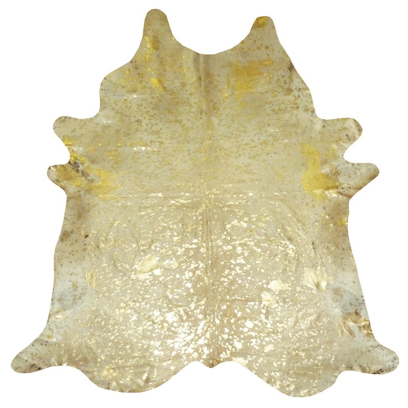 Bien Cowhide Gold Area Rug Union Rustic