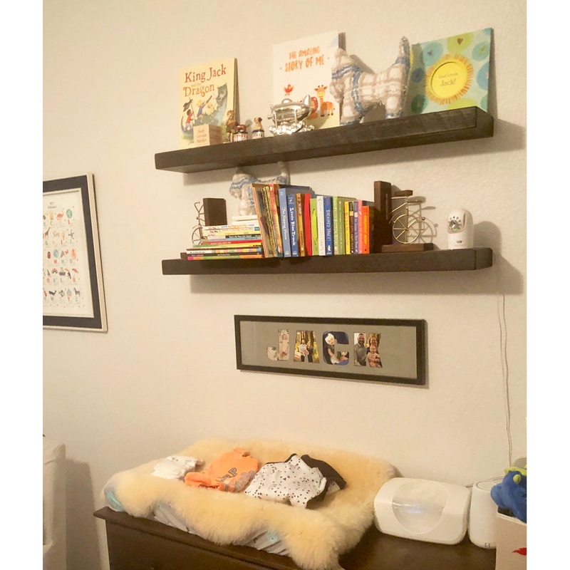 Eneas Pine Solid Wood Floating Shelf Millwood Pines Size: 2″ H x 24″ W x 6″ D Finish: Mocha