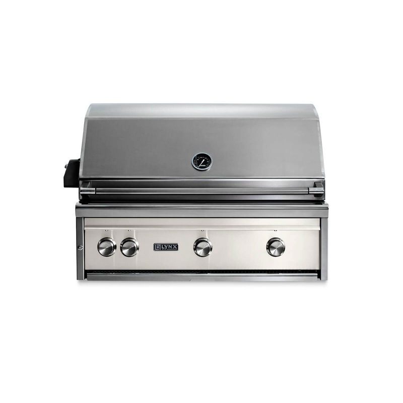 Lynx L36ATRGLNG 36″ Built-In Grill – All Trident W/ Rotisserie – Glacier
