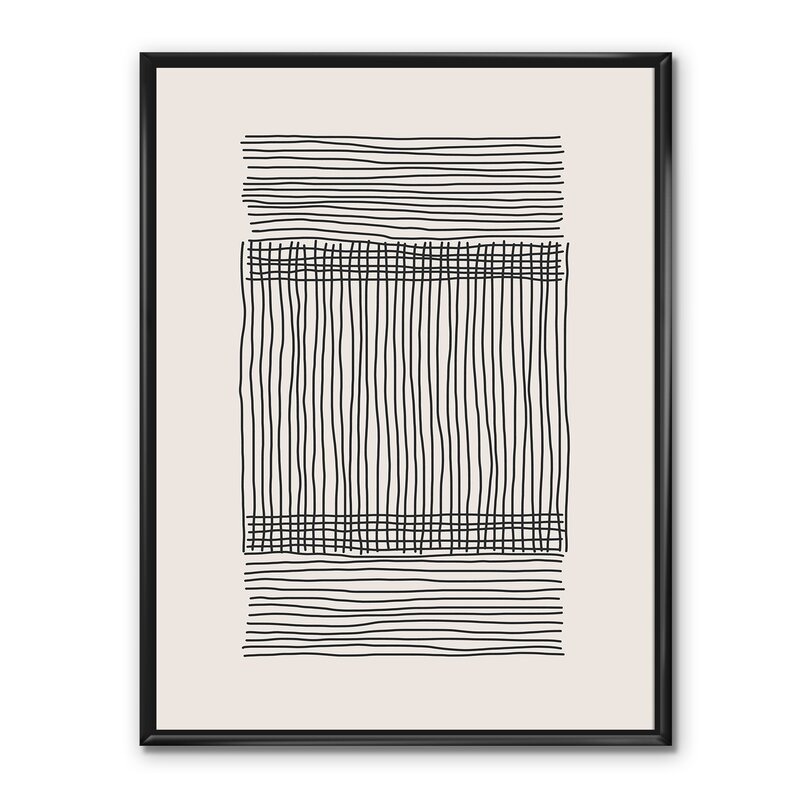Minimal Geometric Compostions Of Elementary Forms XXII With Frame 30″x40″