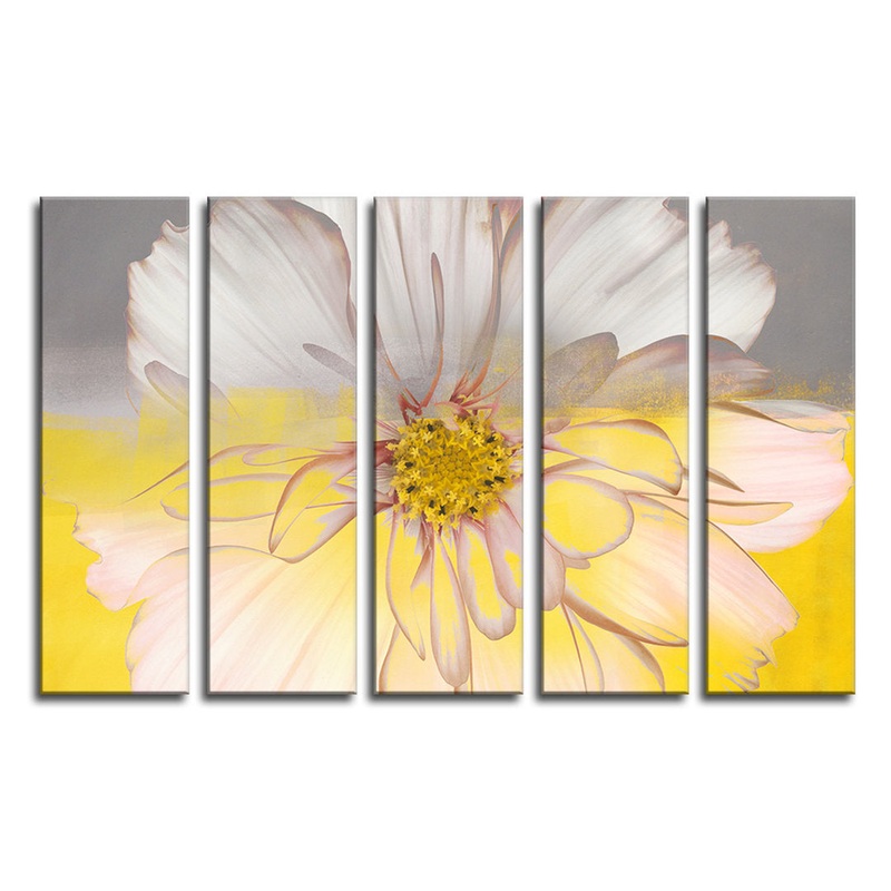 Painted Petals XXXIV by Tristan Scott – 5 Piece Wrapped Canvas Graphic Art Print Wade Logan