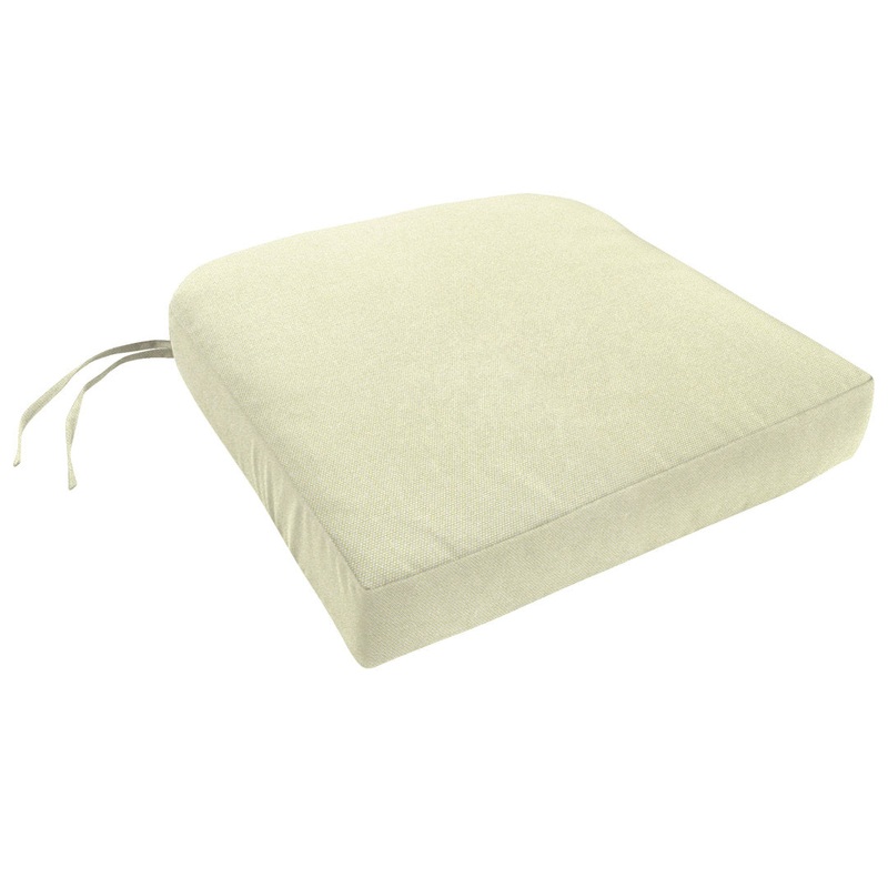 Encinitas Knife Edge Indoor/Outdoor Sunbrella Dining Chair Cushion Darby Home Co Size: 3.5″ H x 17″ W x 17″ D Fabric: Canvas Natural Sunbrella Canvas