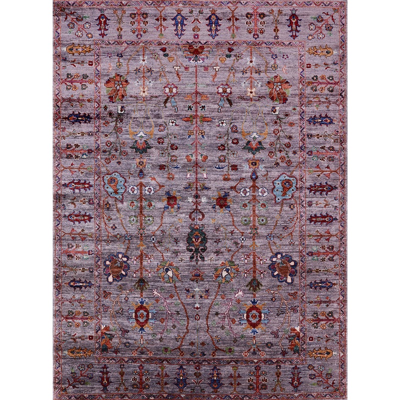 Future Tense Oriental Purple Area Rug Bungalow Rose Rug Size: Rectangle 7′ x 10′