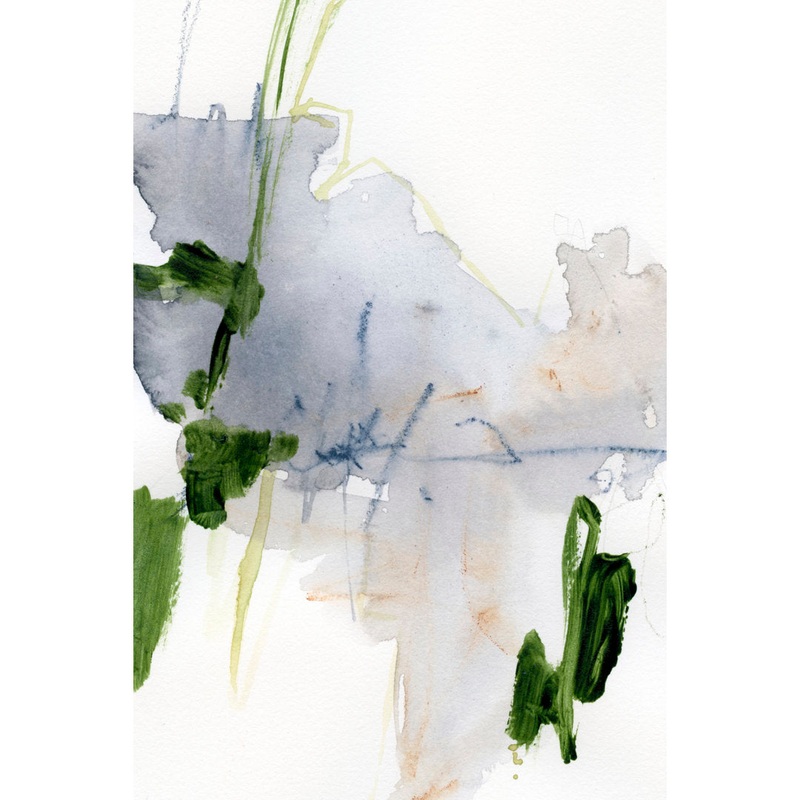 Green and Gray I by Victoria Barnes – Wrapped Canvas Painting Orren Ellis Size: 48″ H x 32″ W   Format: Gold Single Picture Framed, Mat Included: No