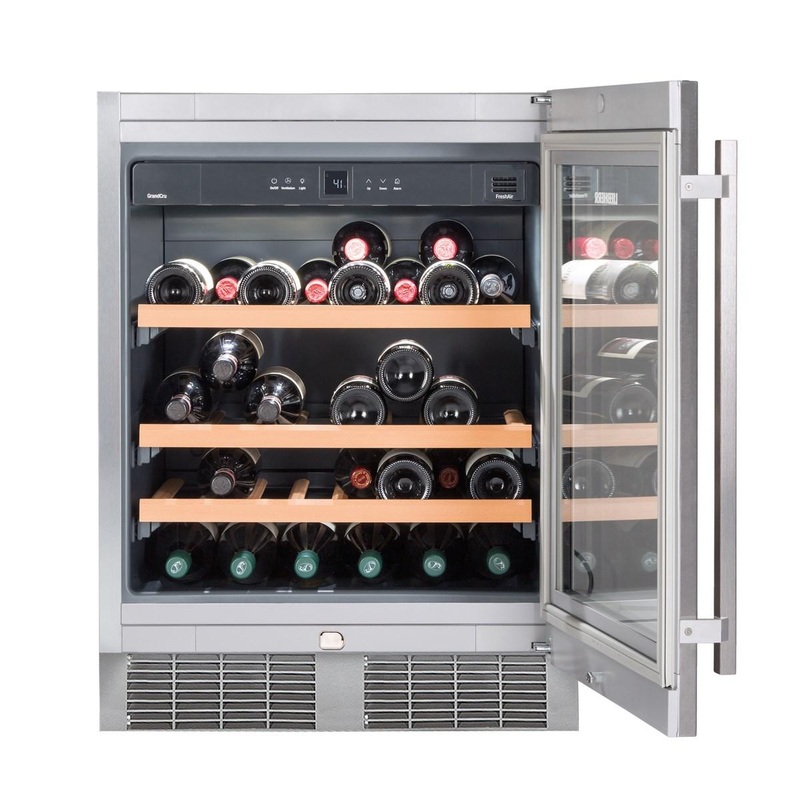 Liebherr WU4500 Undercounter Wine Cabinet, 24″, Lock, 1 Zone, Reversible Door