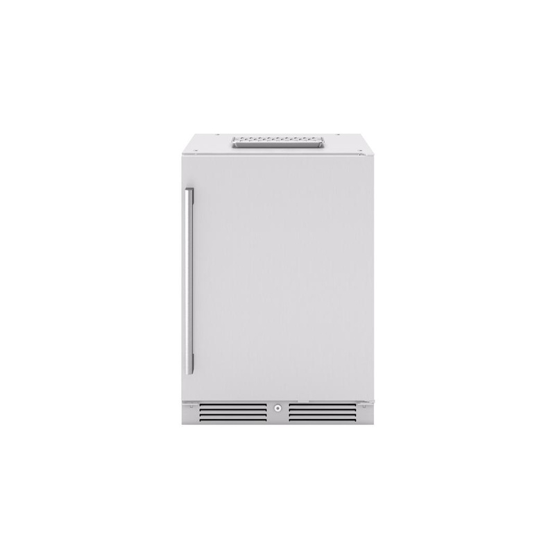 PRKB24C01ASOD Presrv Outdoor Kegerator & Beverage Cooler, 24in Under Cabinet, SS+Glass, Reverse Door, 1 Zone