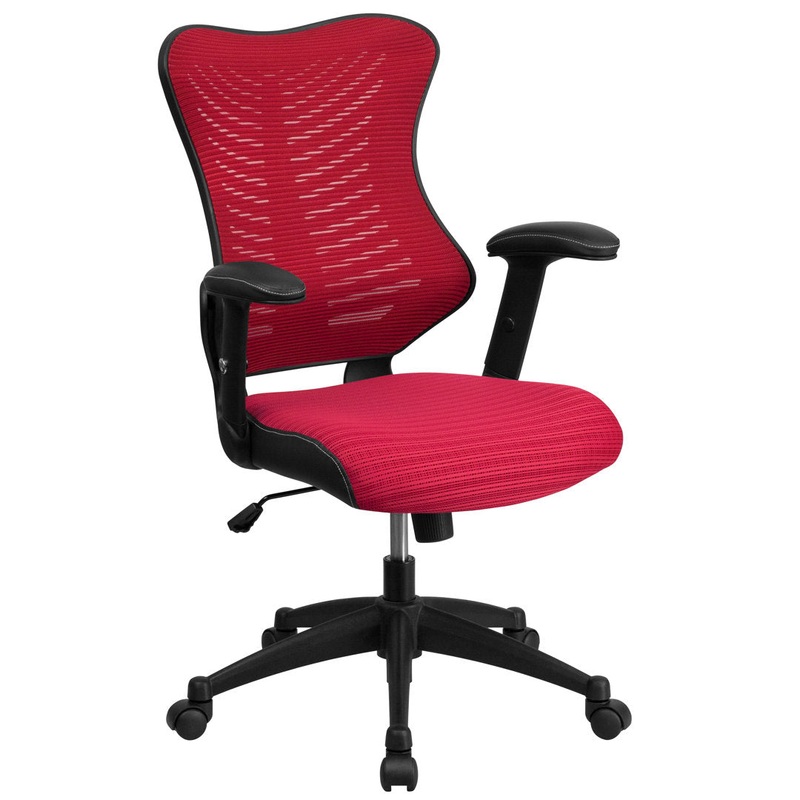 Siwar High-Back Designer Ergonomic Office Chair with Adjustable Armrests by Flash Furniture Flash Furniture Upholstery Color: Burgundy