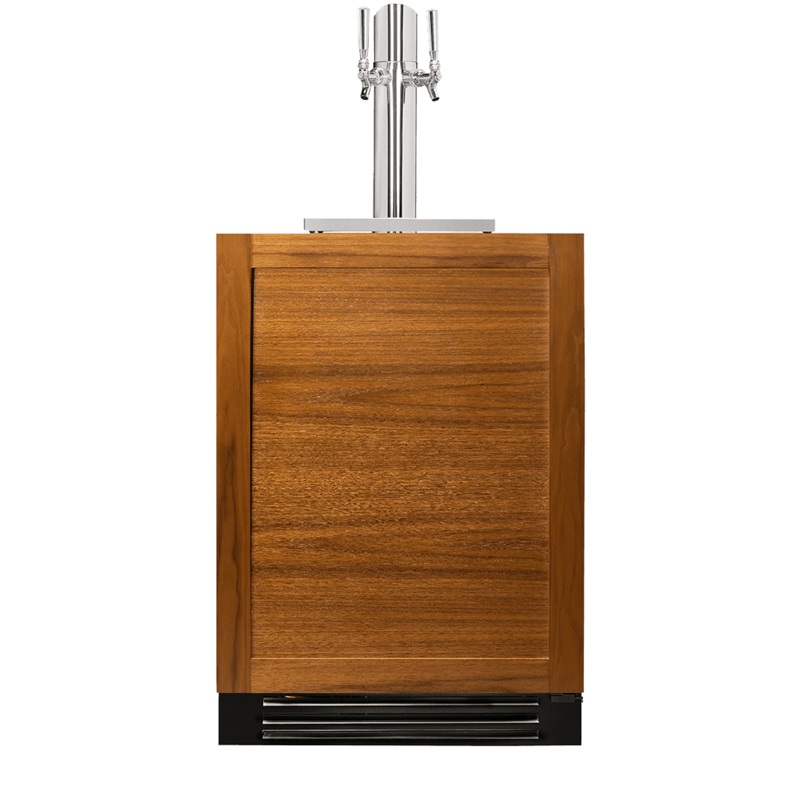 True Residential TUR24DDLOPC 24 Inch Dual Tap Overlay Panel Door Left Hinge Undercounter Beverage Dispenser