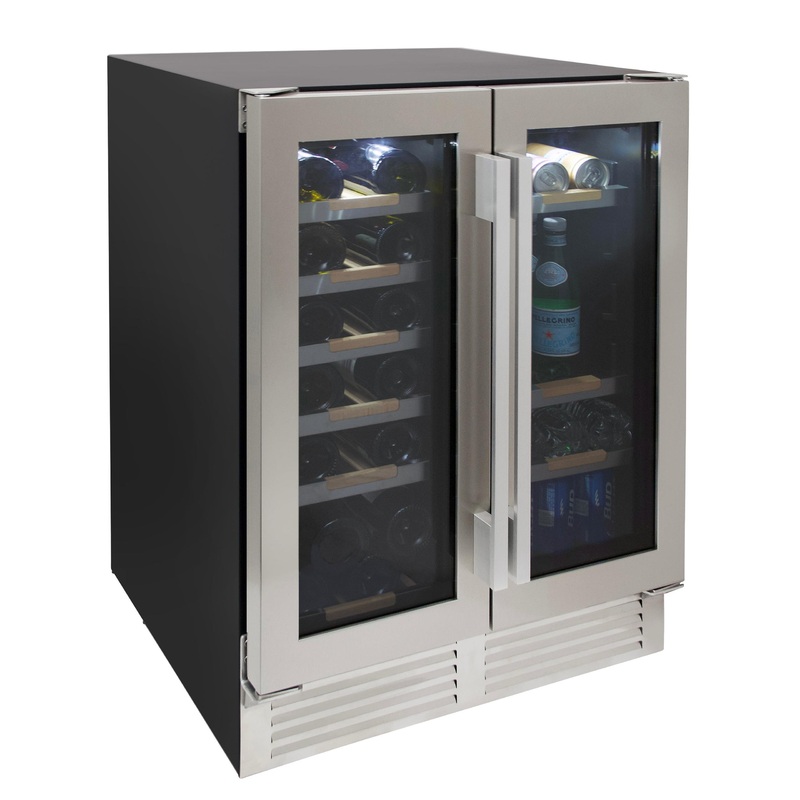 Avanti WBE1956Z3S Avanti Elite Side By Side Wine And Beverage Cooler – Stainless Steel / 19 Bottles / 56 12 Oz. Cans