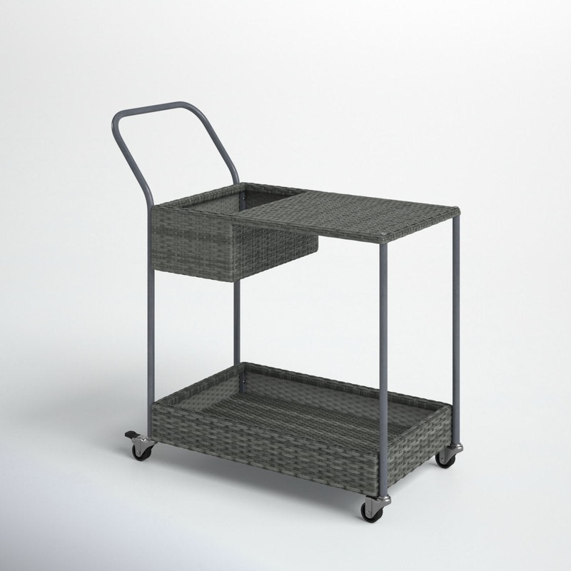 Chambord Bar Cart with Aluminum Frame Birch Lane