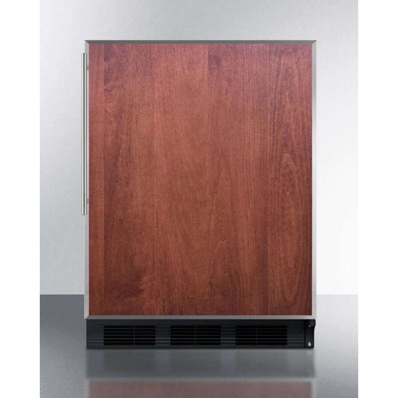 Summit CT663BBIFRADA Ada Compliant Built-In Undercounter Refrigerator-Freezer For Residential Use, Cycle Defrost W/Stainless Steel Door Frame For Slide-In Panels And Black Cabinet
