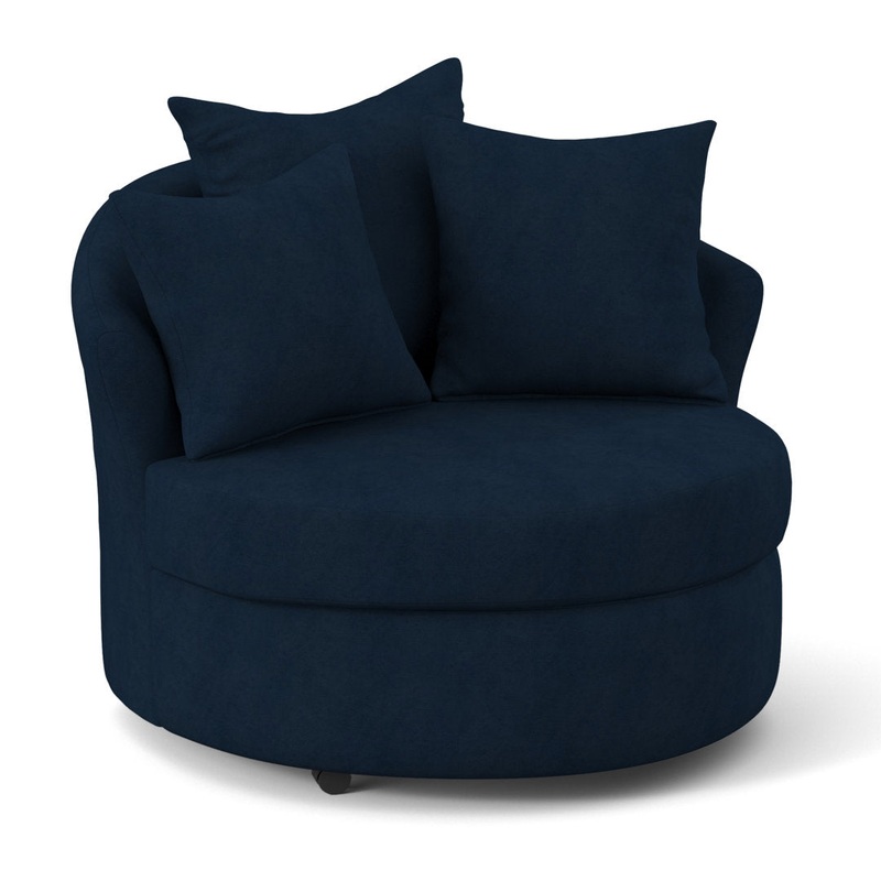 Alsup Barrel Chair Andover Mills Fabric: Bulldozer Sapphire