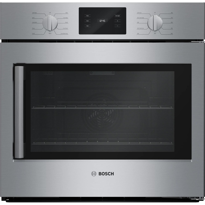 Bosch HBL5455RUC 500 Series Single Wall Oven 30″ Right Sideopening Door, Stainless Steel