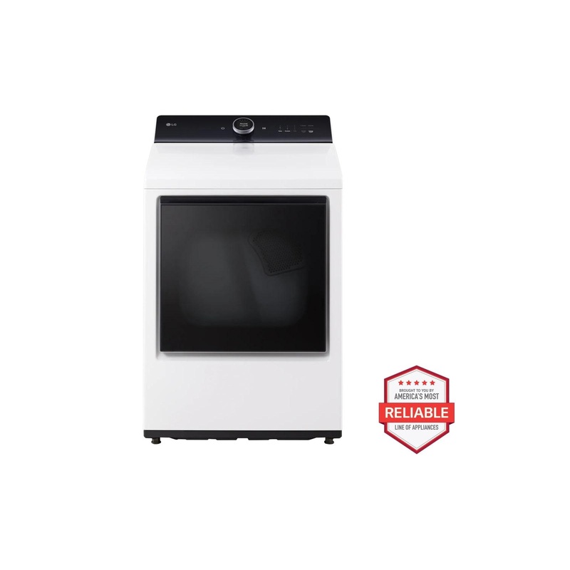 Lg DLGX8601WE 7.3 cu. ft. Ultra Large High Efficiency Gas TurboSteam LG EasyLoad Door, Wi-Fi Connectivity, White