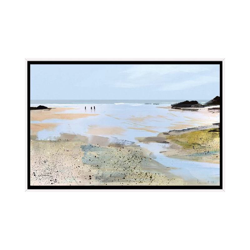 Sea View’ Graphic Art Print East Urban Home Size: 26″ H x 40″ W x 1.5″ D Format: White Framed Canvas