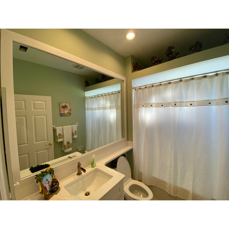 Shmuel Wood Framed with Safety Backing Ideal for Bathroom / Vanity Mirror Wade Logan Size: 20″ x 54″ Finish: Rustic White