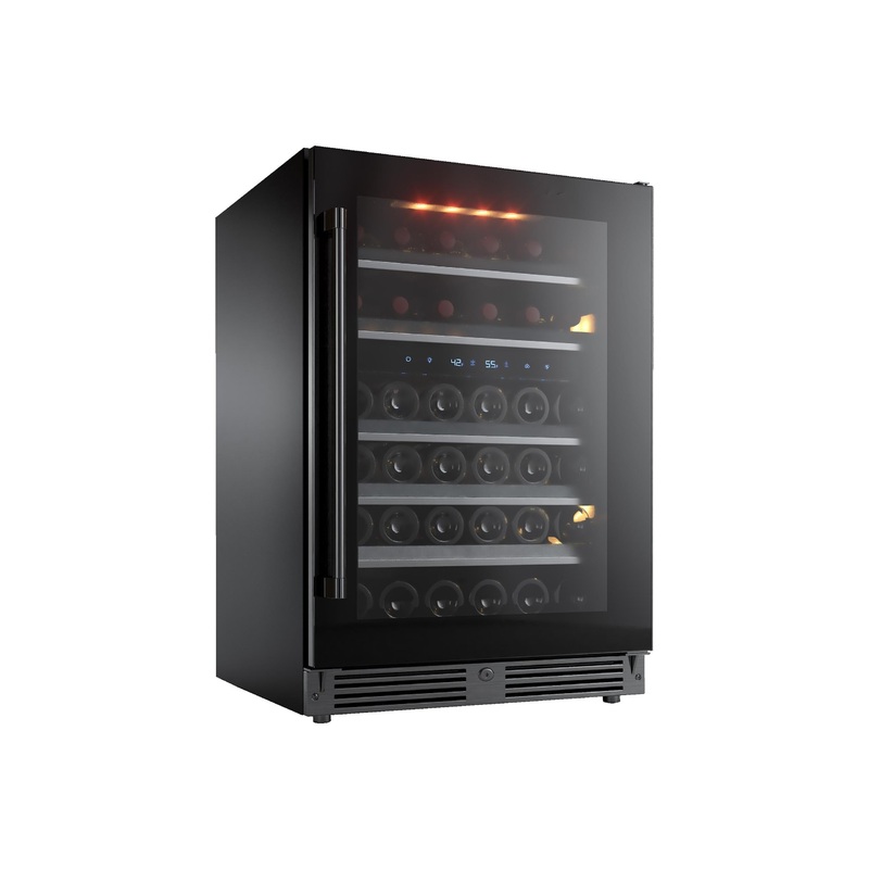 Xo Appliance XOU24WDZGBR Dual Zone Wine 24″ Black Glass Rh