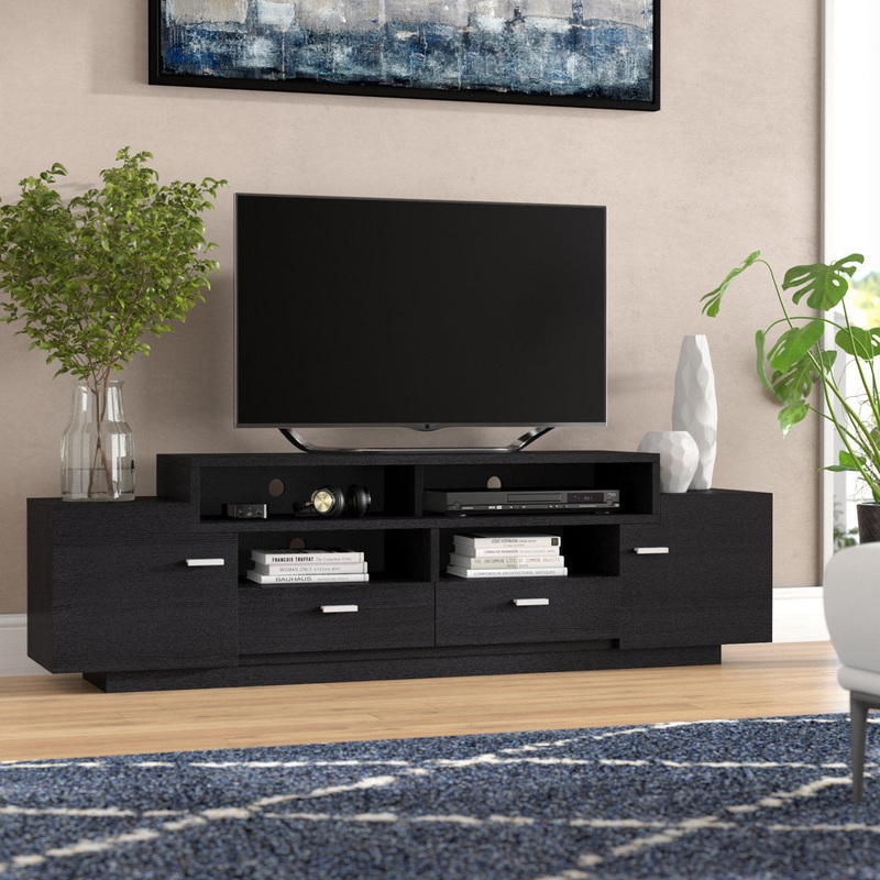Aston TV Stand for TVs up to 43″ Wade Logan Color: Black