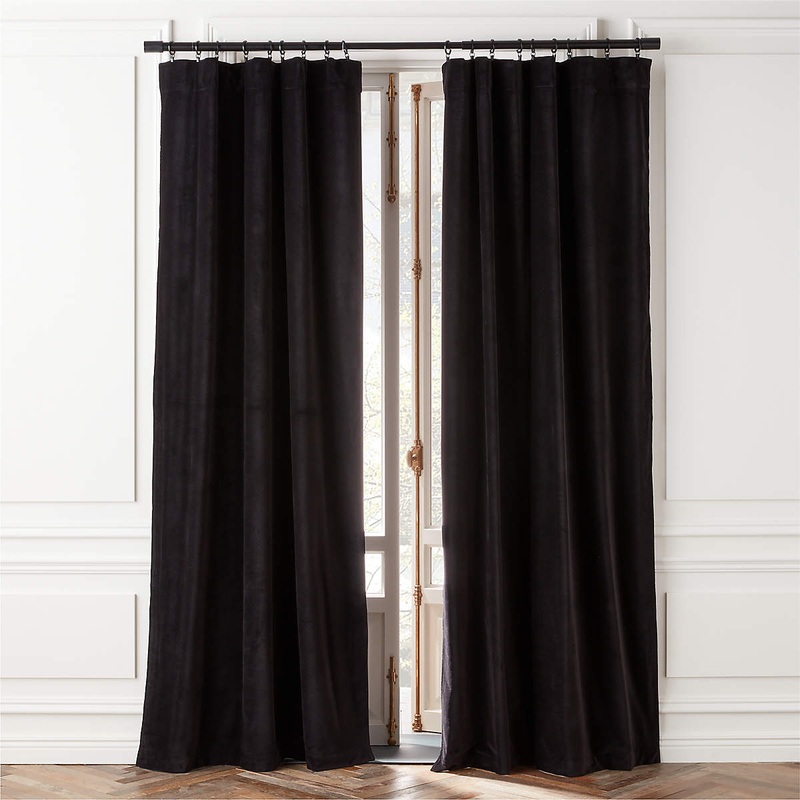 BLACK LINEN BLACKOUT WINDOW CURTAIN PANEL 120″