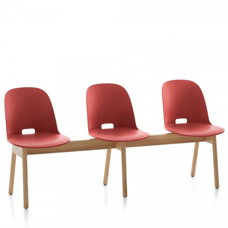 Emeco Alfi 3-Seat High Back Bench