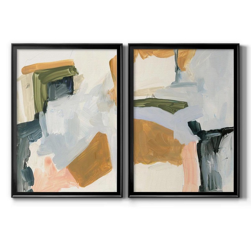 Palette Meld I Framed On Canvas 2 Pieces Painting-42.5″x61″