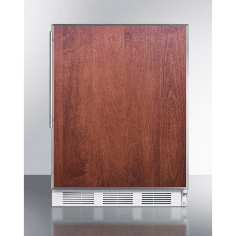 Summit FF6BI7FRADA Ada Compliant Commercial All-Refrigerator For Built-In General Purpose Use, Auto Defrost W/Ss Door Frame For Slide-In Panels And White Cabinet
