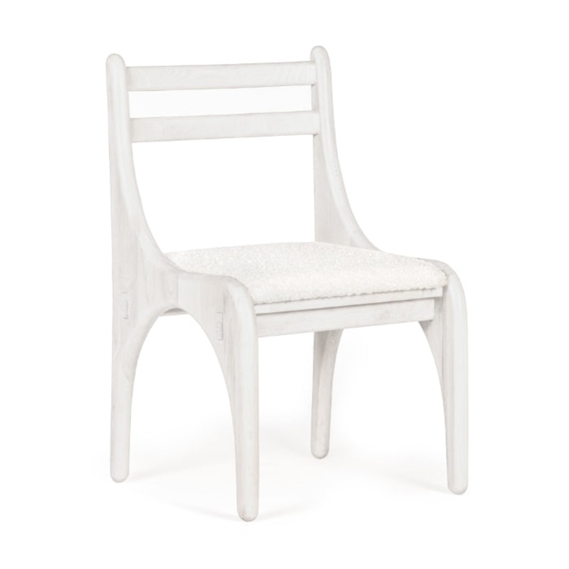 Archway Whitewash Oak Chair – Sculptural Elegance