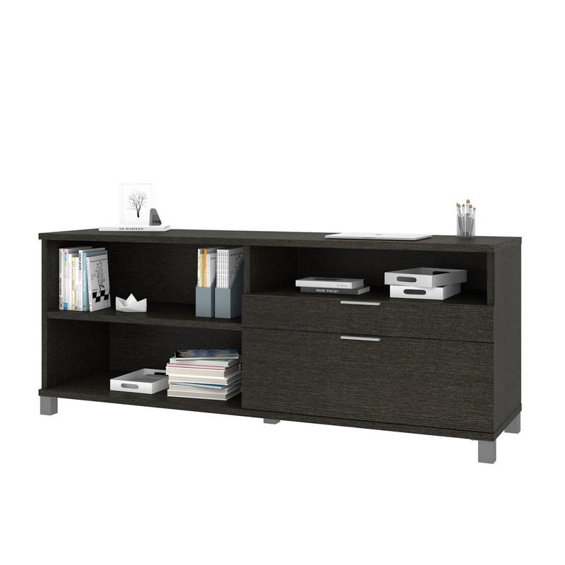 Idael 2 – 72W Credenza with 2 Drawers Ivy Bronx Finish: Gray