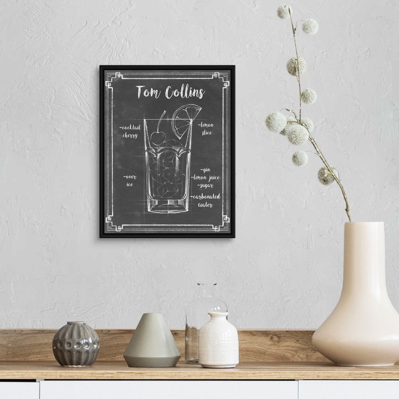 Mixology II – Graphic Art Print on Canvas 17 Stories Size: 15.7″ H x 12.7″ W x 1.75″ D Format: Black Floater Frame