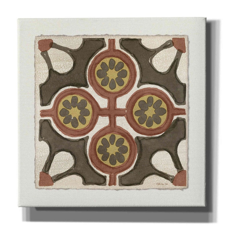 Moroccan Tile Pattern II by Stellar Design Studio – Wrapped Canvas Painting Bungalow Rose Size: 18″ H x 18″ W x 0.75″ D