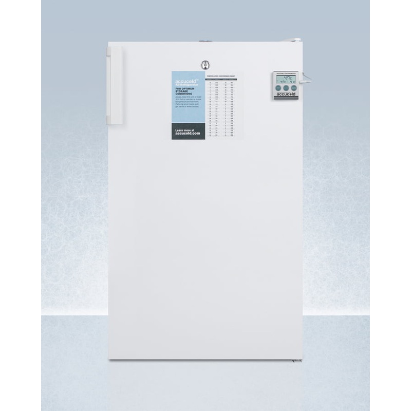 Summit FF511L7PLUS2ADA Commercially Listed Ada Compliant 20″ Wide Counter Height All-Refrigerator, Auto Defrost With An Internal Fan, Nist Calibrated Thermometer, And Lock