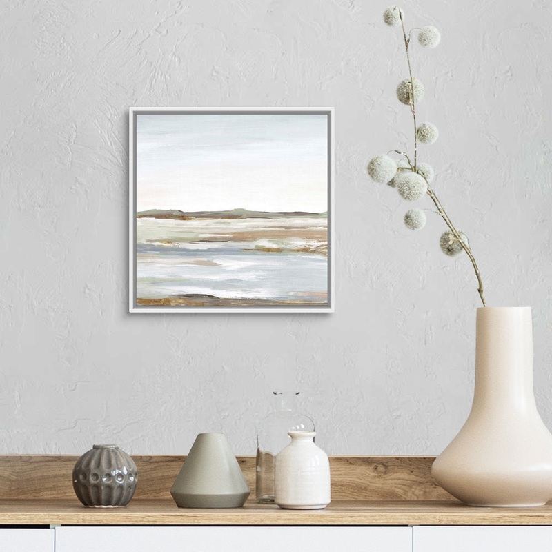 Vastness I by Eva Watts – Painting Print Wrought Studio Size: 14″ H x 14″ W x 1.75″ D Format: White Framed Canvas