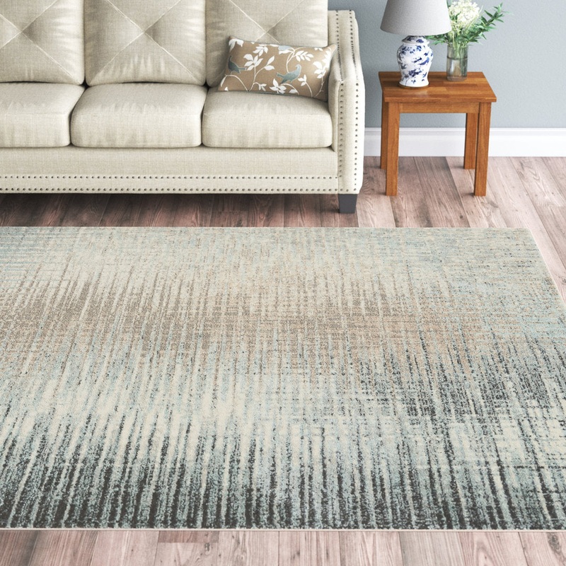 Kylan Abstract Teal/Gray/Beige Area Rug Steelside Rug Size: Rectangle 4″ x 6″
