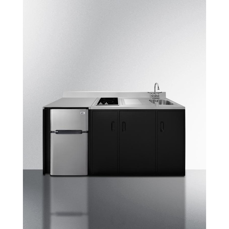 Summit CK72ADASINKR 72″ Wide All-in-one Kitchenette, ADA Counter Height