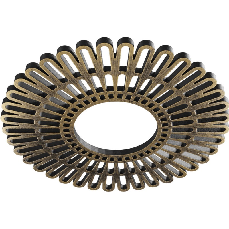 Cornelius Ceiling Medallion Ekena Millwork Color: Antiqued Pale Gold Size: 28″ H x 28″ W x 0.75″ D