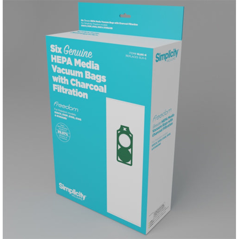 Simplicity S10 Series Charcoal-Lined HEPA Media Bags – 6 Pk