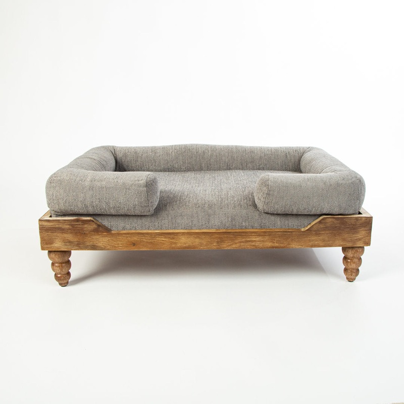 Acacia Wood Dog Bed With Washable Cushion Tucker Murphy Pet