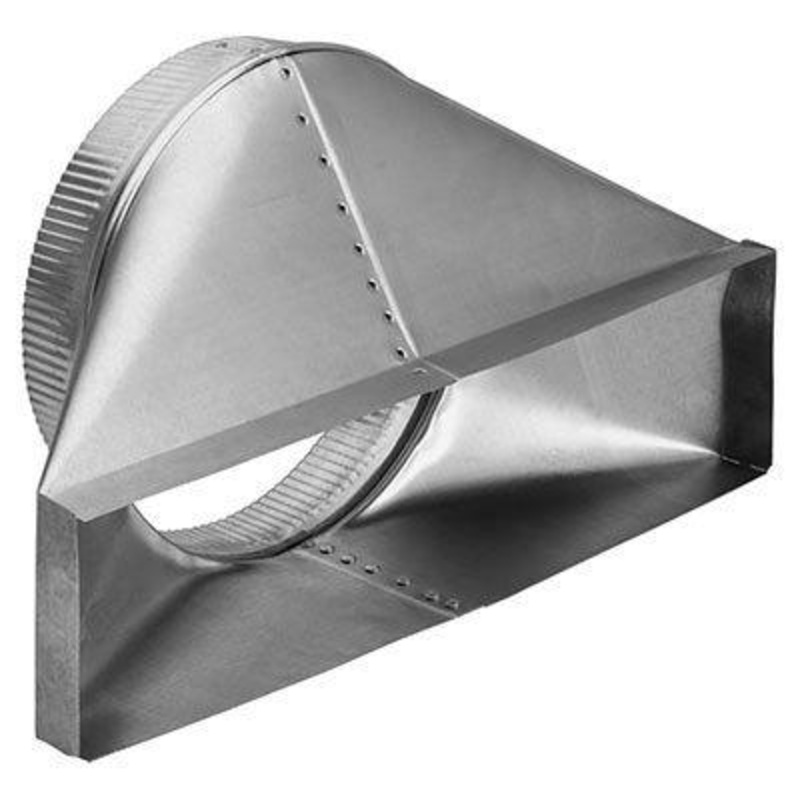 Broan 427 10″ Round Horizontal Transition for Range Hoods and Bath Ventilation Fans