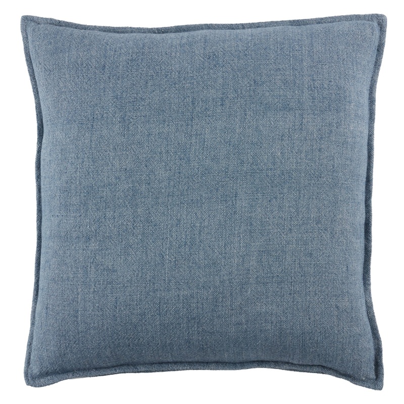 Burbank Blanche Reversible Blue Pillow With Insert 22″x22″