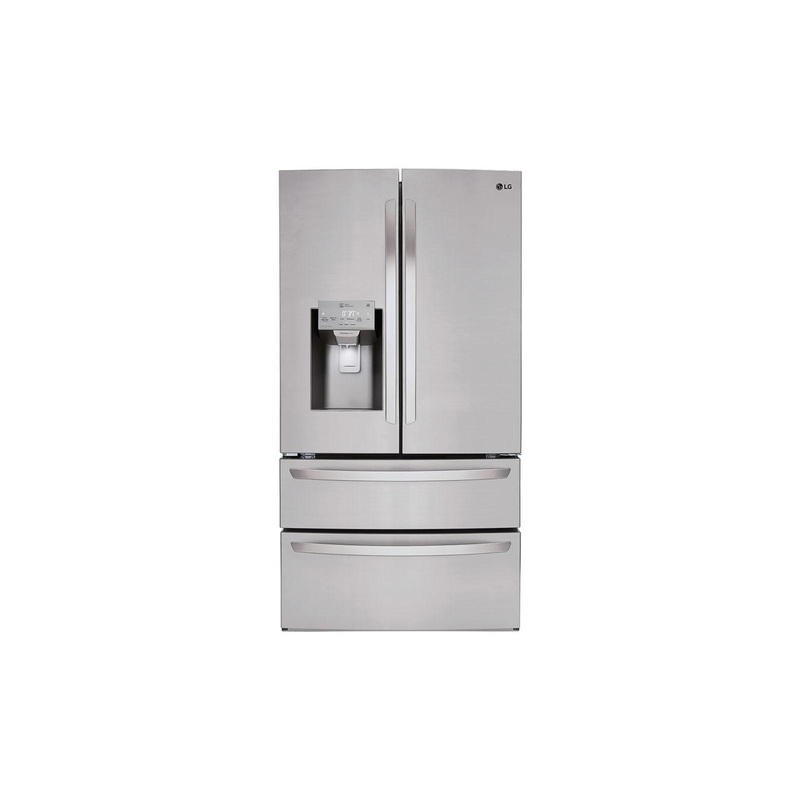 Lg LMXS28626S 28 cu.ft. 4-Door French Door, Standard Depth, Ice & Water, Double Freezer, Stainless Steel