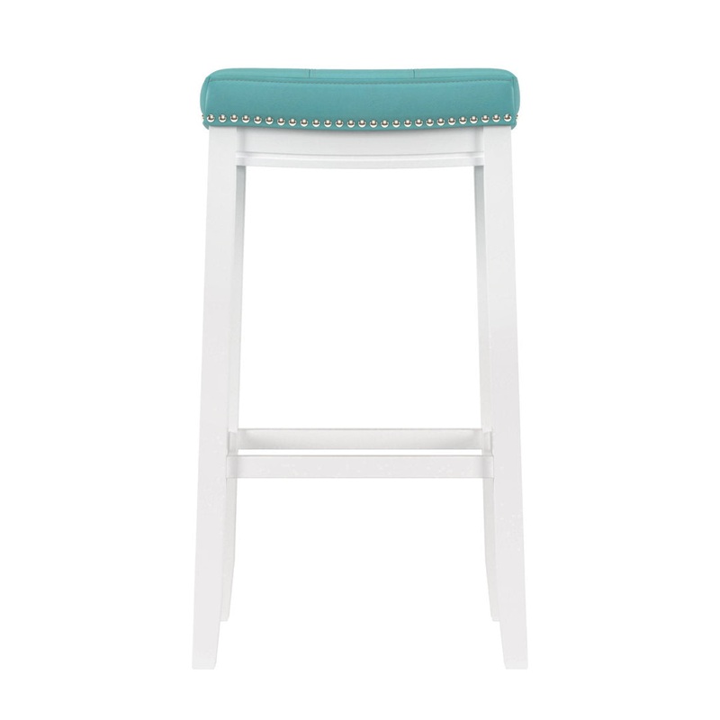 Arlyce Counter & Bar Solid Wood Backless Stool with Upholstered Seat Lark Manor Seat Height: Bar Stool (32.25″ Seat Height)