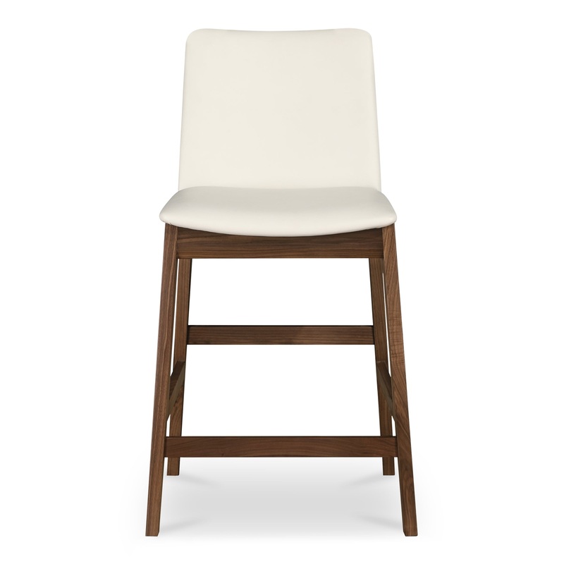 Elegant Walnut & Vegan Leather Bar Stool