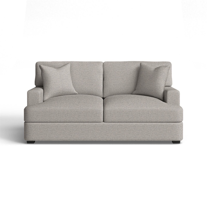 Emilio 65″ Recessed Arm Loveseat With Reversible Cushions Wayfair Custom Upholstery Fabric: Reese Fog Performance Chenille