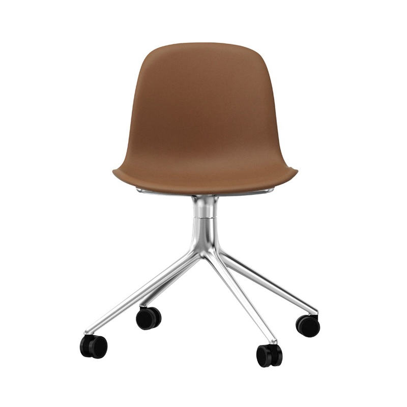 Form 4-Wheels Swivel Chair Full Upholstered