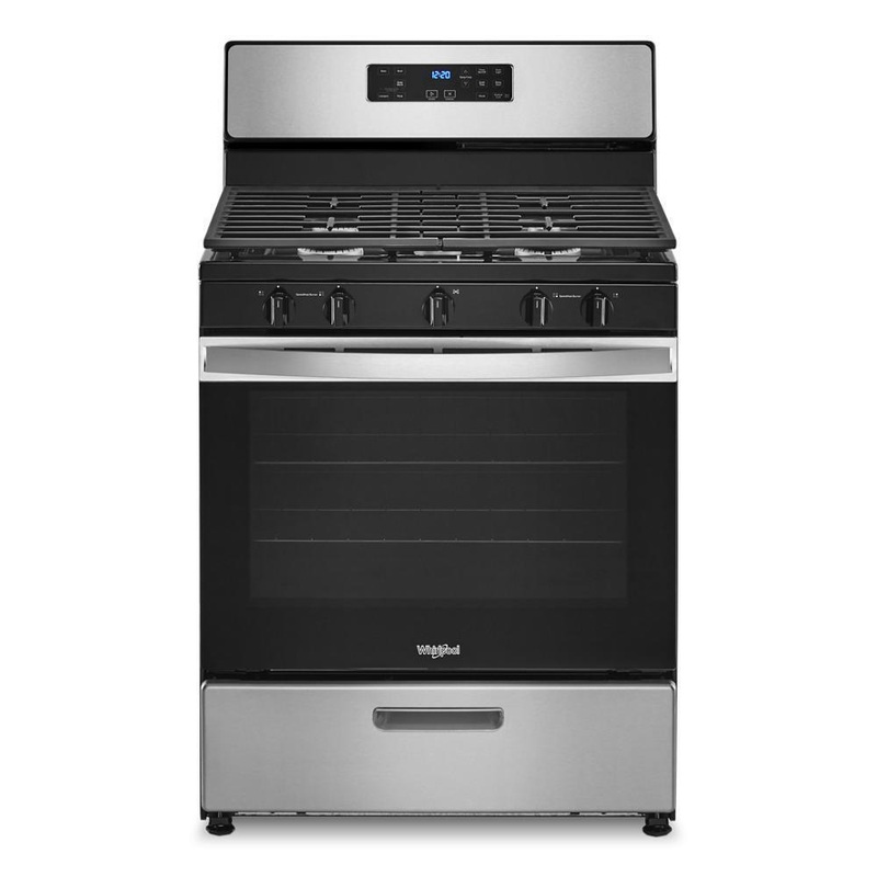 Whirlpool WFG505M0MS 5.1 Cu. Ft. Freestanding Gas Range with Edge to Edge Cooktop