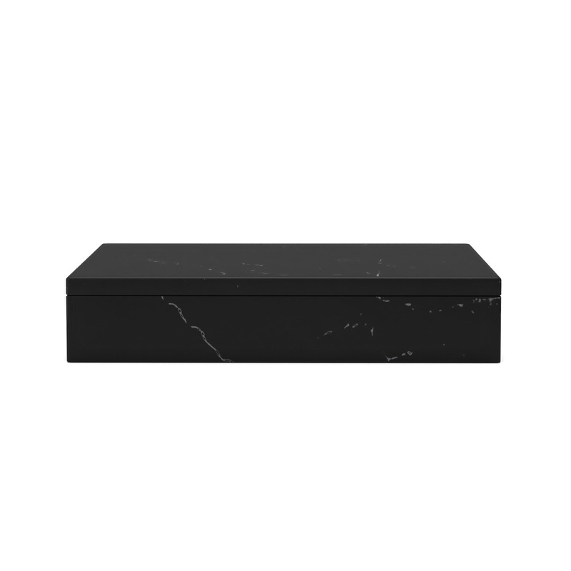 Medium Black Marble Box