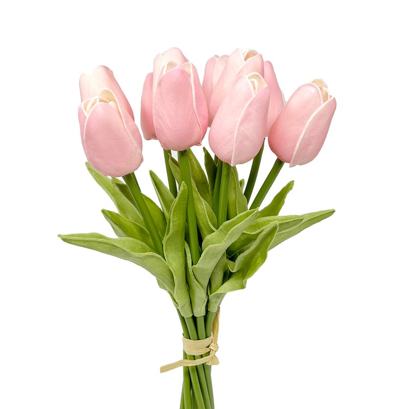 Real Touch Tulip Floral Arrangement Primrue Flower Color: Pink